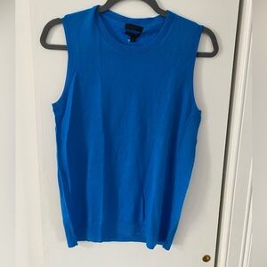 J. Crew sleeveless shirt. Cashmere. Women’s size medium, color blue